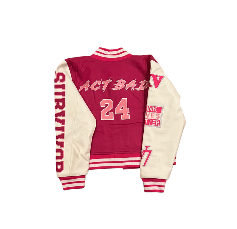 Act Bad Breast Cancer Awareness Varsity Jacket