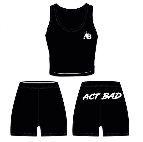 Customized Act Bad Two Piece Biker Shorts